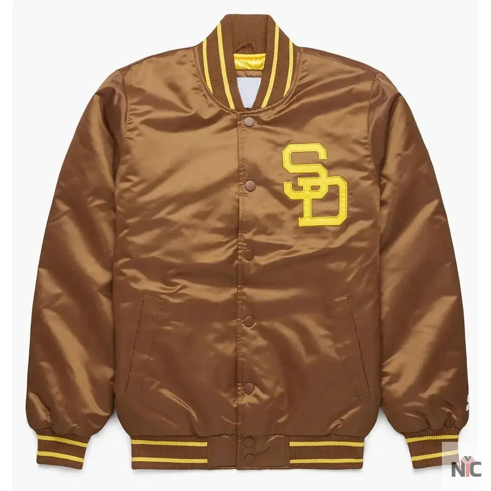 San Diego Padres Brown Bomber Jacket Clanton Jacket