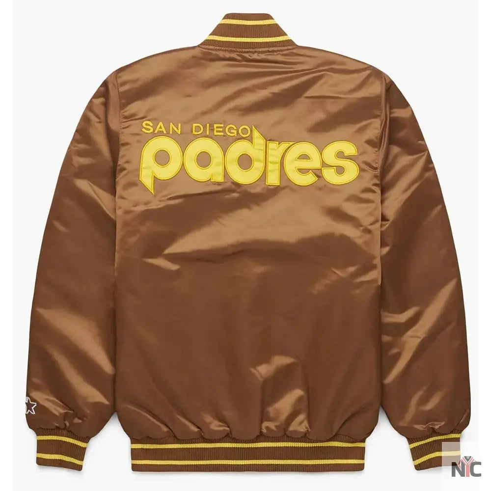 San Diego Padres Brown Bomber Jacket Clanton Jacket