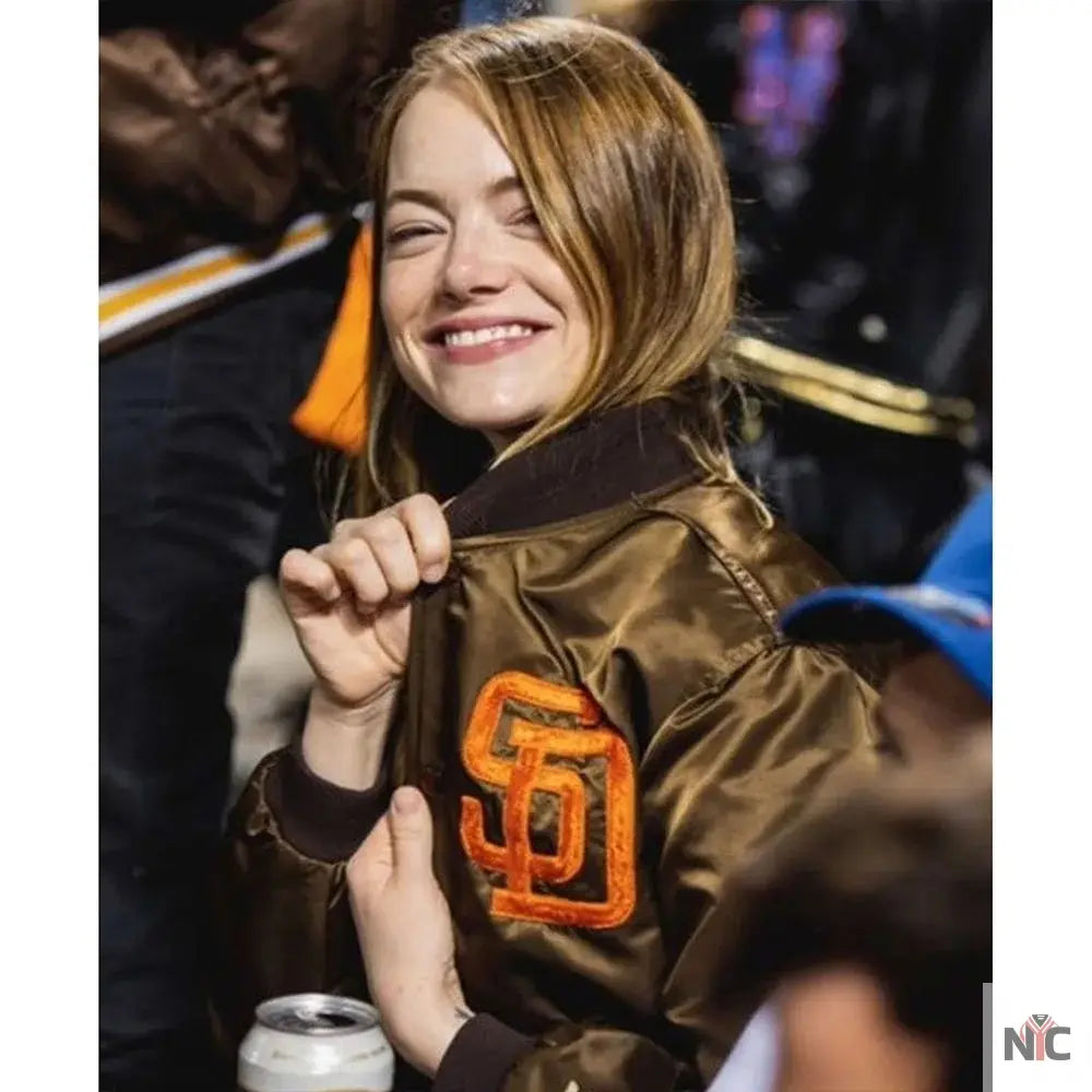 San Diego Padres Emma Stone Bomber Jacket Clanton Jacket