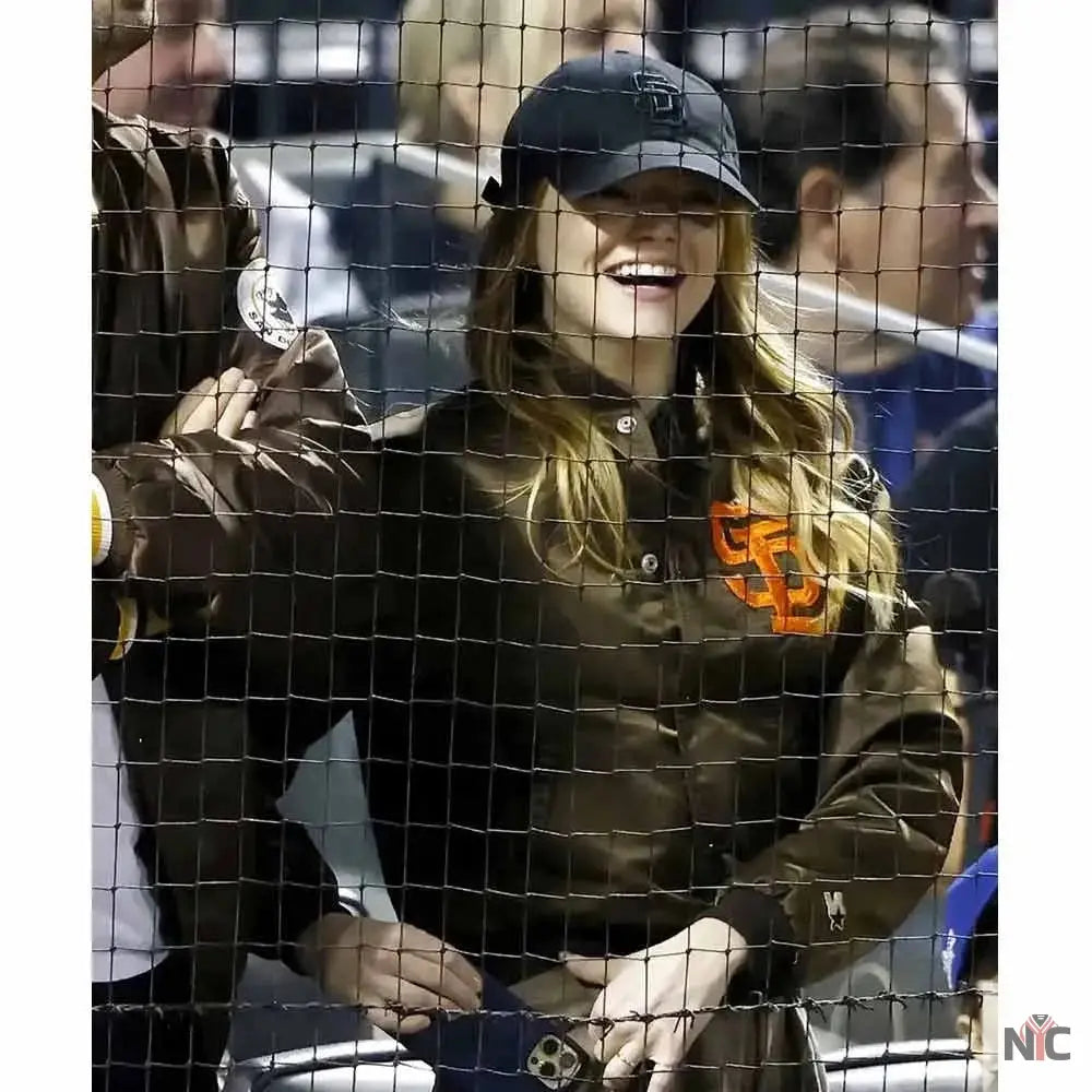 San Diego Padres Emma Stone Bomber Jacket Clanton Jacket