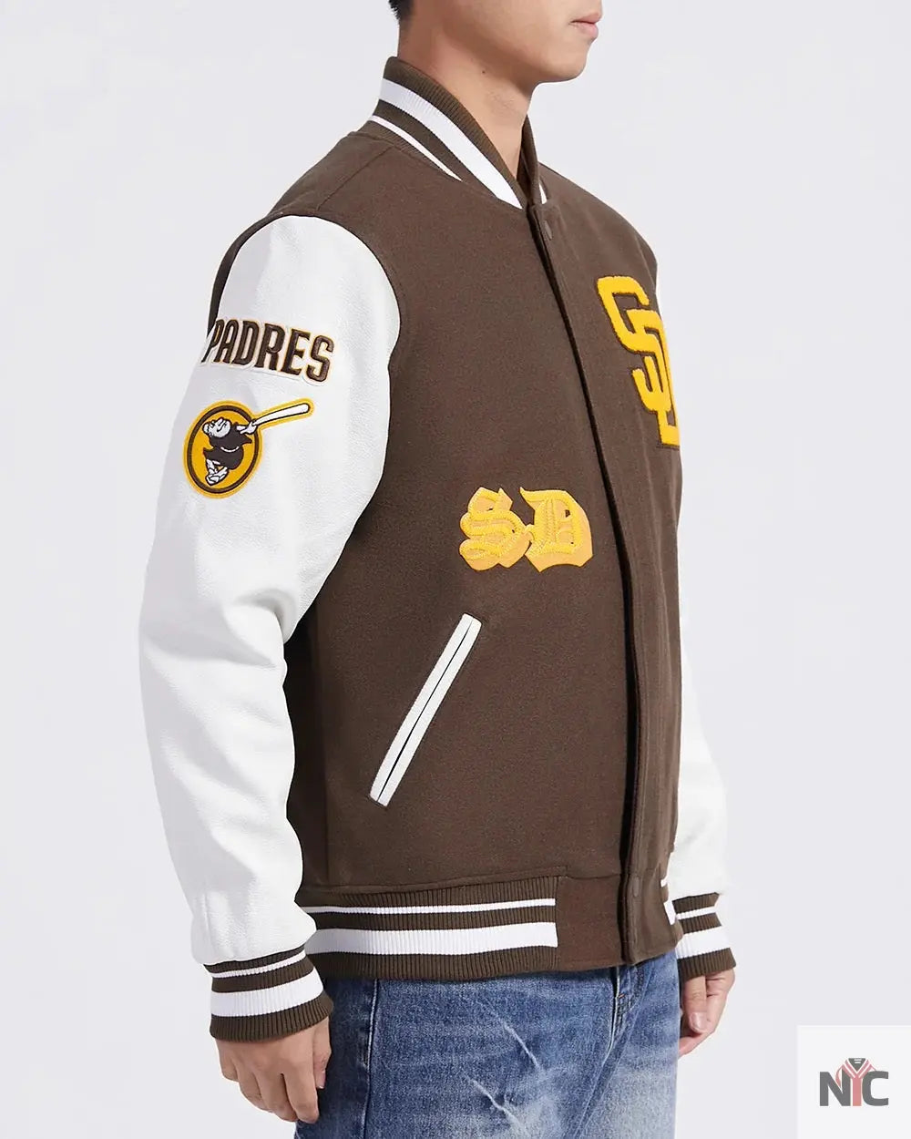 San Diego Padres Old English Varsity Jacket Clanton Jacket