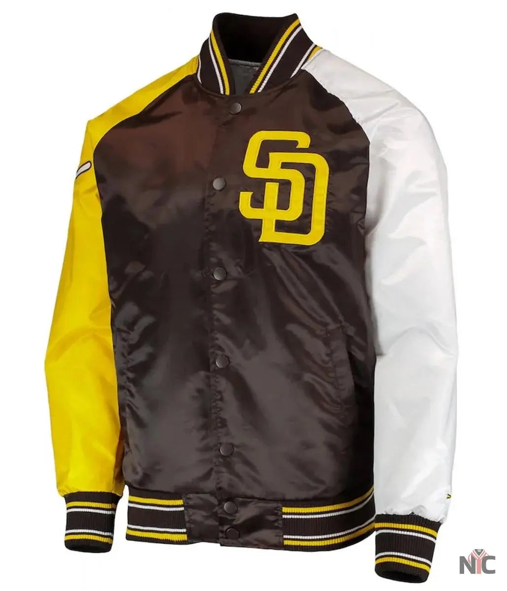 San Diego Padres Raglan Reliever Varsity Jacket Clanton Jacket