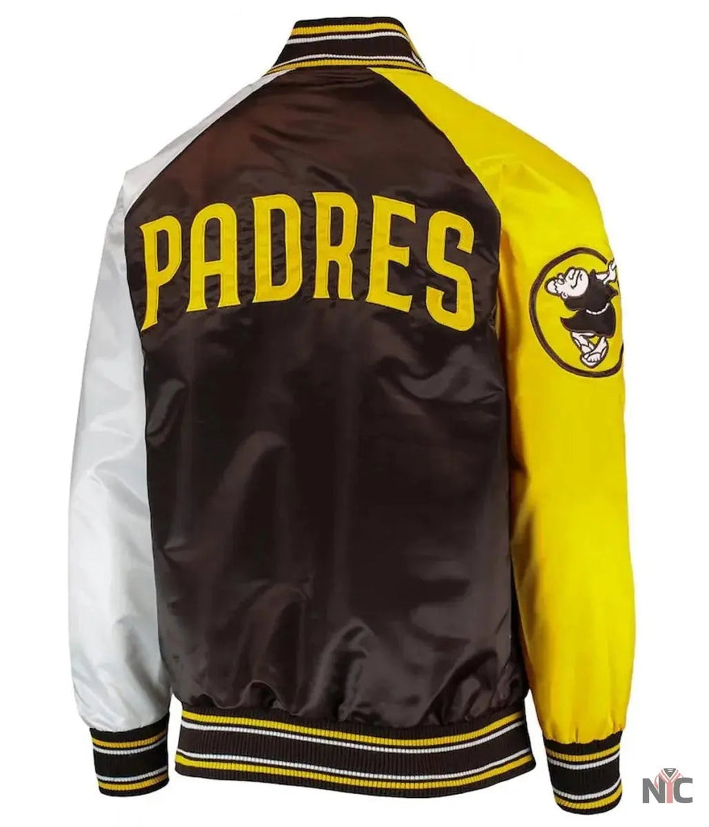 San Diego Padres Raglan Reliever Varsity Jacket Clanton Jacket