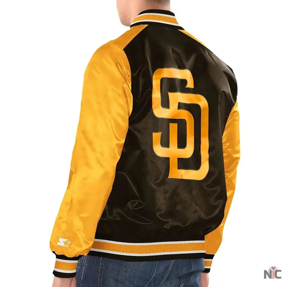 San Diego Padres Renegade Varsity Satin Jacket Clanton Jacket