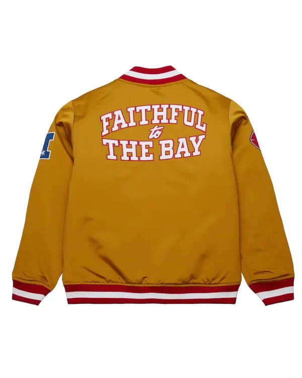 San Francisco 49ers Gold Heavyweight Full-Zip Satin Jacket