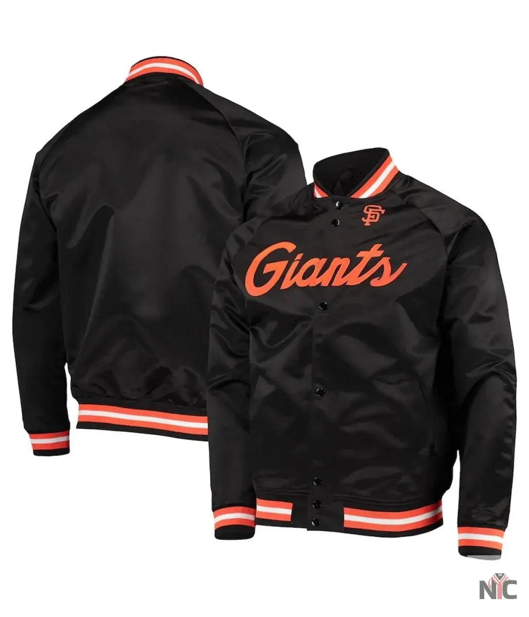 San Francisco Giants Full-Snap Satin Jacket Clanton Jacket
