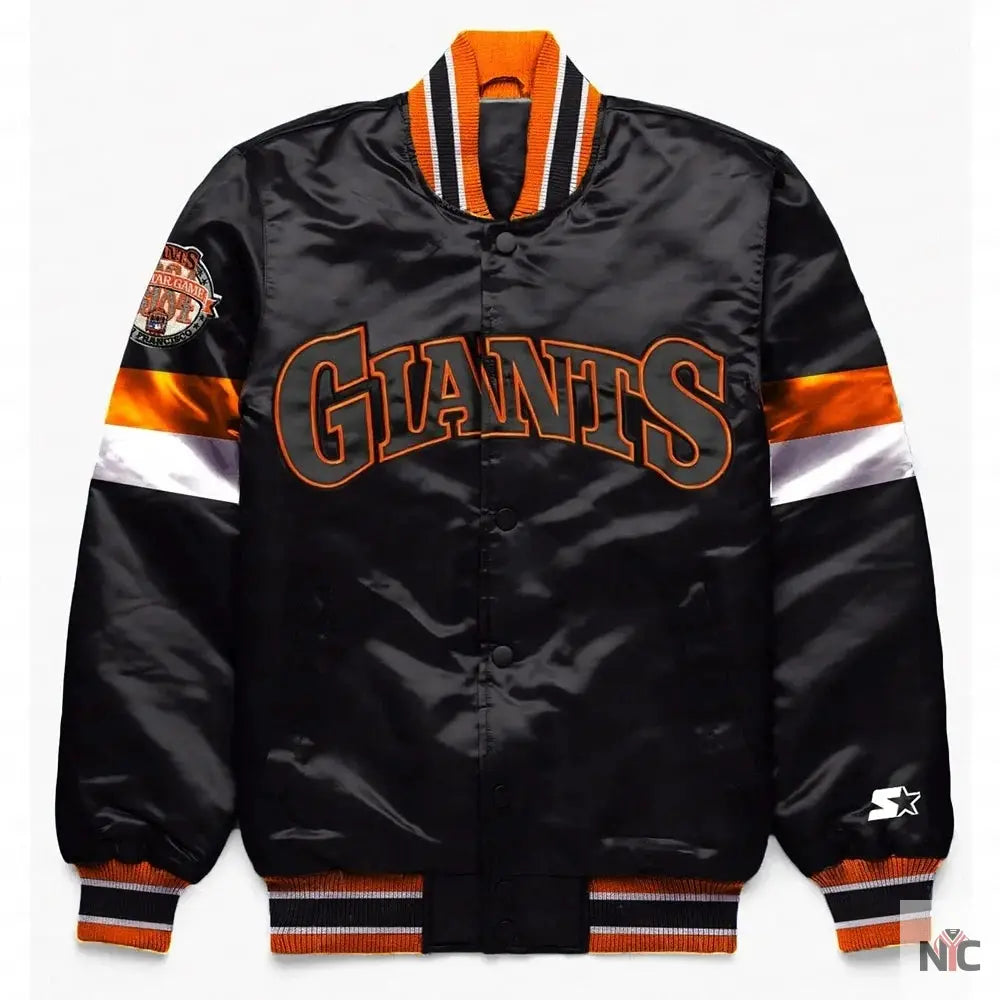 San Francisco Giants Home Game Varsity Satin Jacket Clanton Jacket