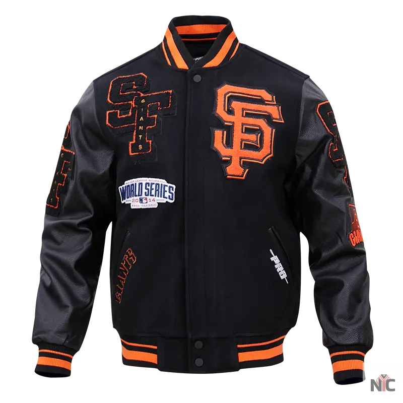 San Francisco Giants Mash Up Logo Varsity Jacket Clanton Jacket