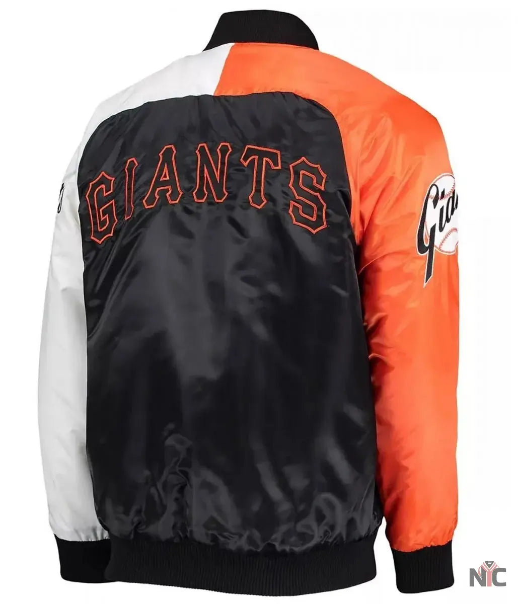 San Francisco Giants Satin Tri-Color Jacket Clanton Jacket
