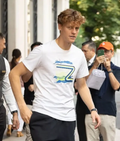 Jannik Sinner Milan White T-Shirt USA Jackets