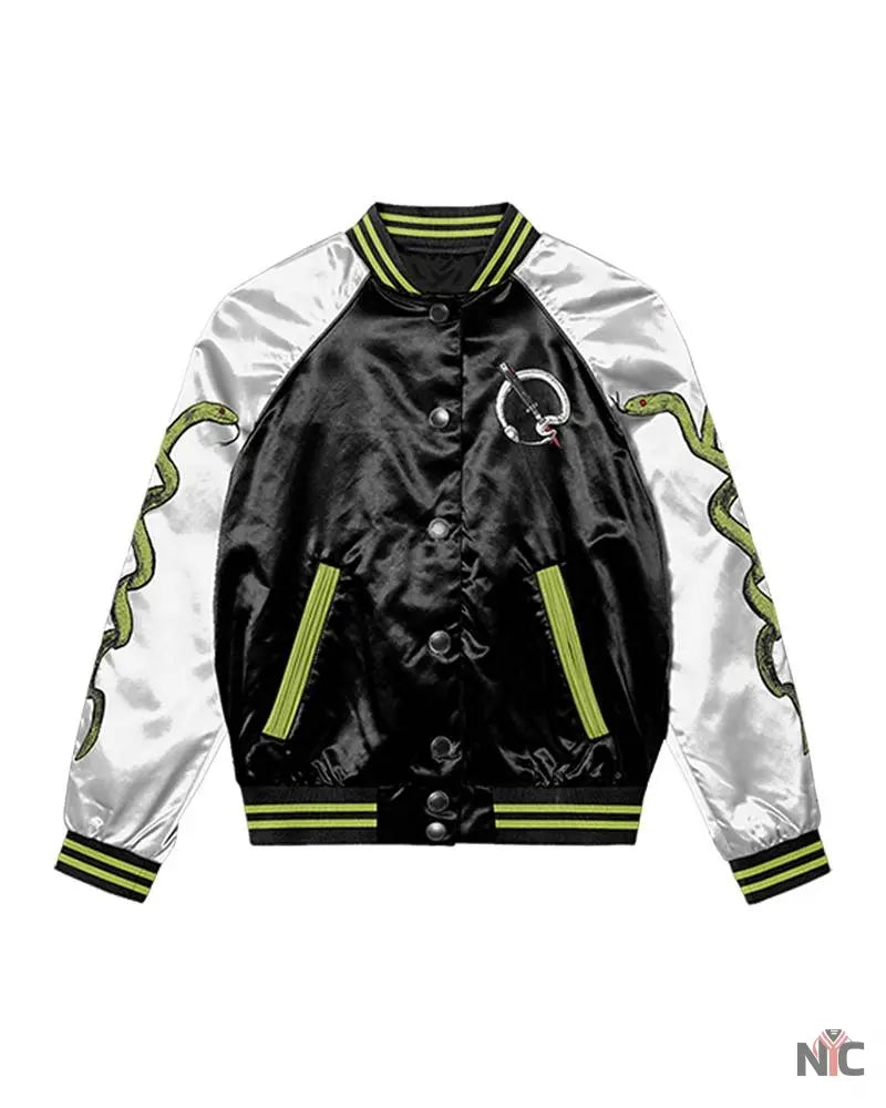 Satin Snake Retro Jacket Clanton Jacket