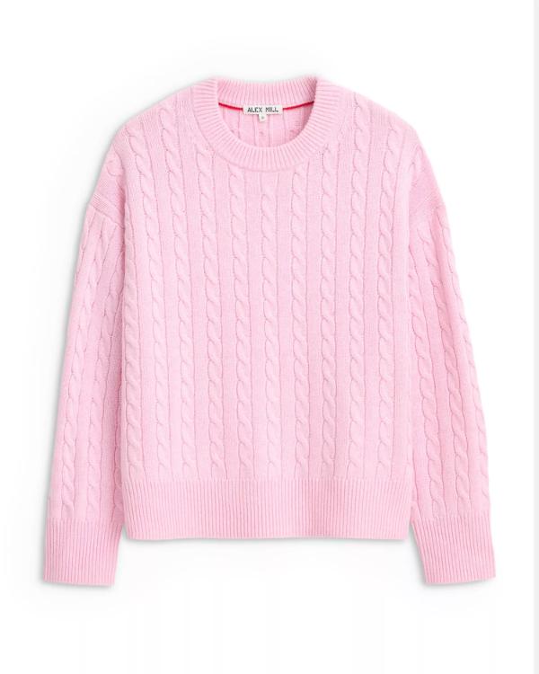 SNL S51 Nikki Glaser Pink Cable Knit Sweater