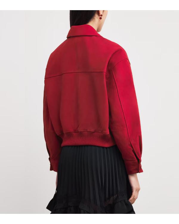 Saturday Night Live UK 2026 Aimee Lou Wood Red Suede Jacket WorthVee