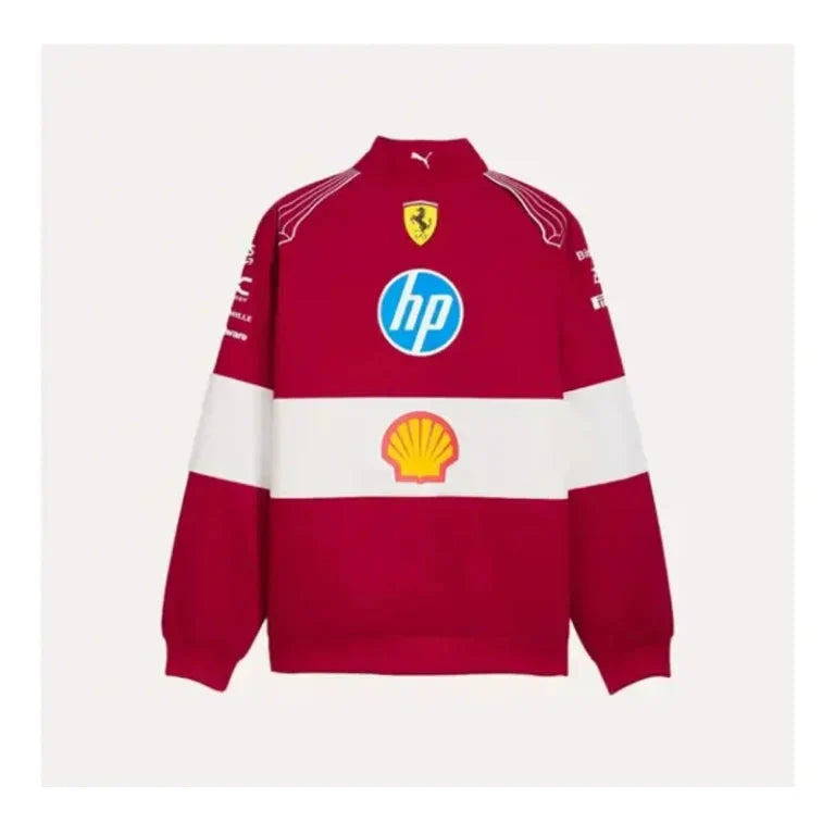 Scuderia Ferrari F1 2025 Team Racing Jacket Clanton Jacket