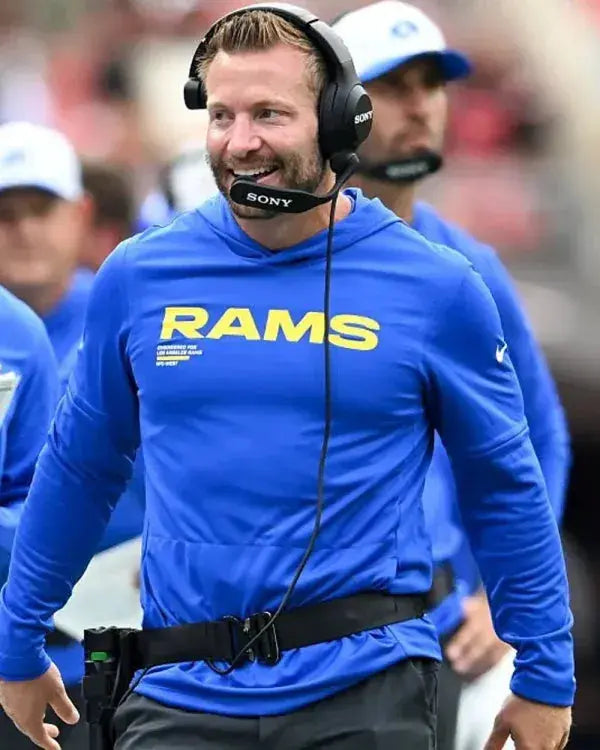 Sean McVay Rams v Cleveland Browns Blue Sweatshirt