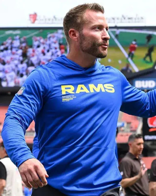 Sean McVay Rams v Cleveland Browns Blue Sweatshirt