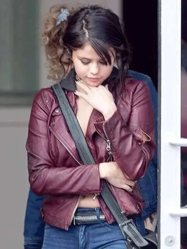 Selena Gomez The Fundamentals of Caring Maroon Jacket Clanton Jacket