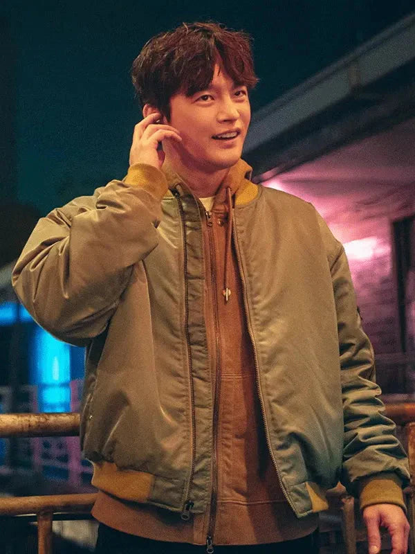 Seo In-guk Twelve Green Bomber Jacket Clanton Jacket