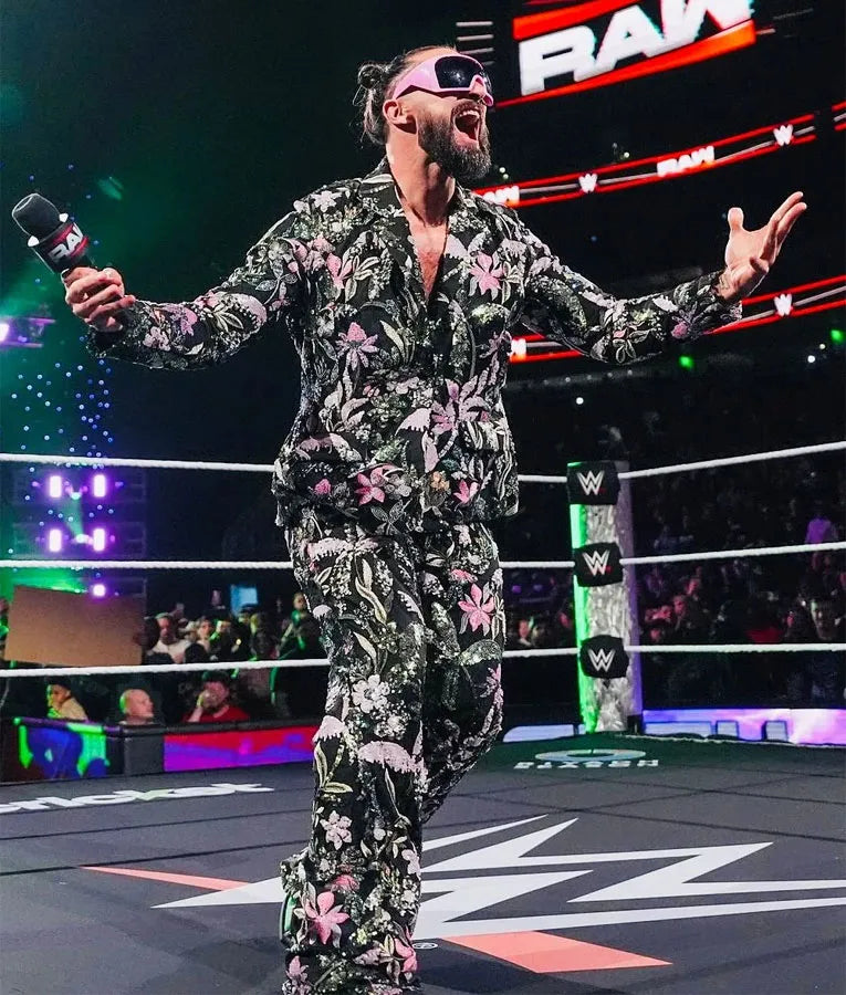 Seth Rollins WWE Monday Night RAW Floral Sequin Suit