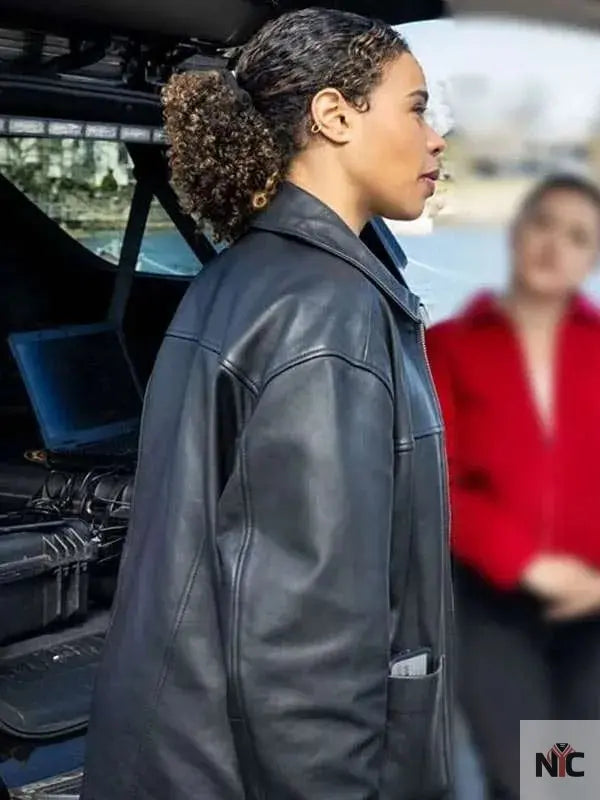 Sheryll Barnes FBI Most Wanted S06 Black Leather Jacket Clanton Jacket