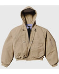 Shinzo Shige 15oz Canvas Clasp Beige Bomber Jacket