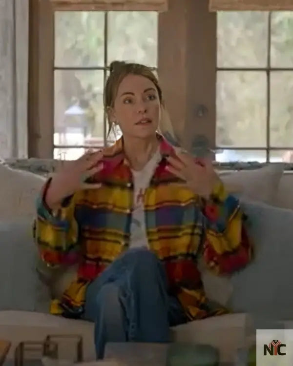 Shrinking Christa Miller Plaid Color Shirt Clanton Jacket