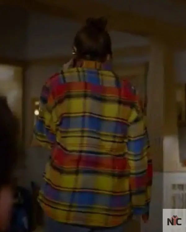 Shrinking Christa Miller Plaid Color Shirt Clanton Jacket