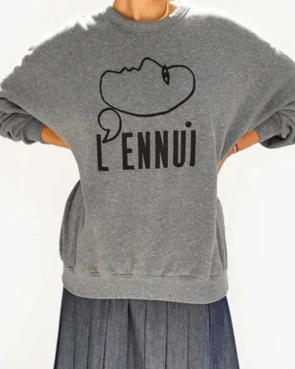 Shrinking S02 Liz Grey Oversized Sweatshirt