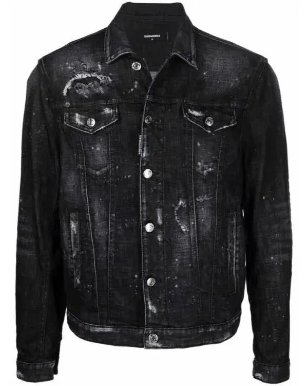 Simon Cowell The Next Act S01 Distressed-Effect Denim Jacket
