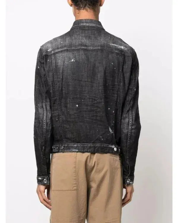 Simon Cowell The Next Act S01 Distressed-Effect Denim Jacket