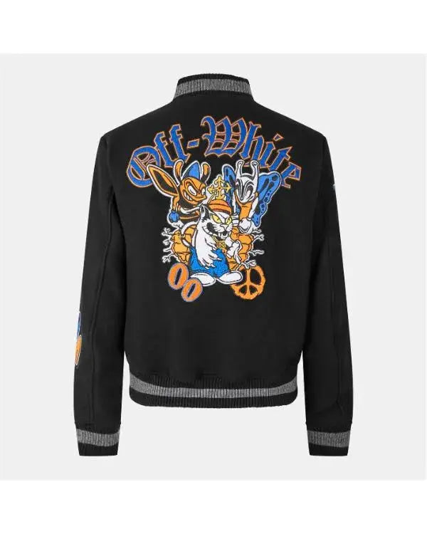 Simon Cowell The Next Act S01 Off-White Varsity Jacket