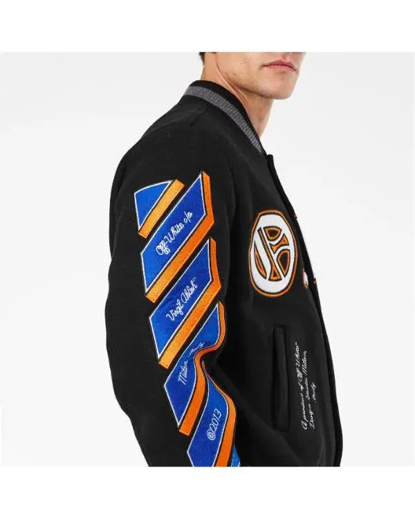 Simon Cowell The Next Act S01 Off-White Varsity Jacket