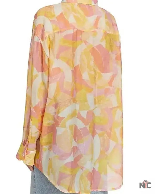 Sirens S01 Milly Alcock Orange Printed Shirt Clanton Jacket