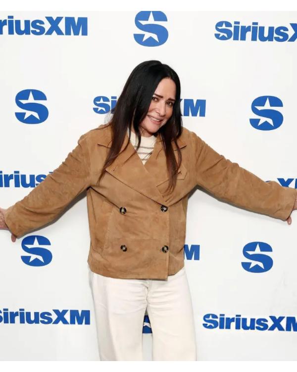 Pamela Adlon SiriusXM Studios 2025 Brown Jacket Clanton Jacket
