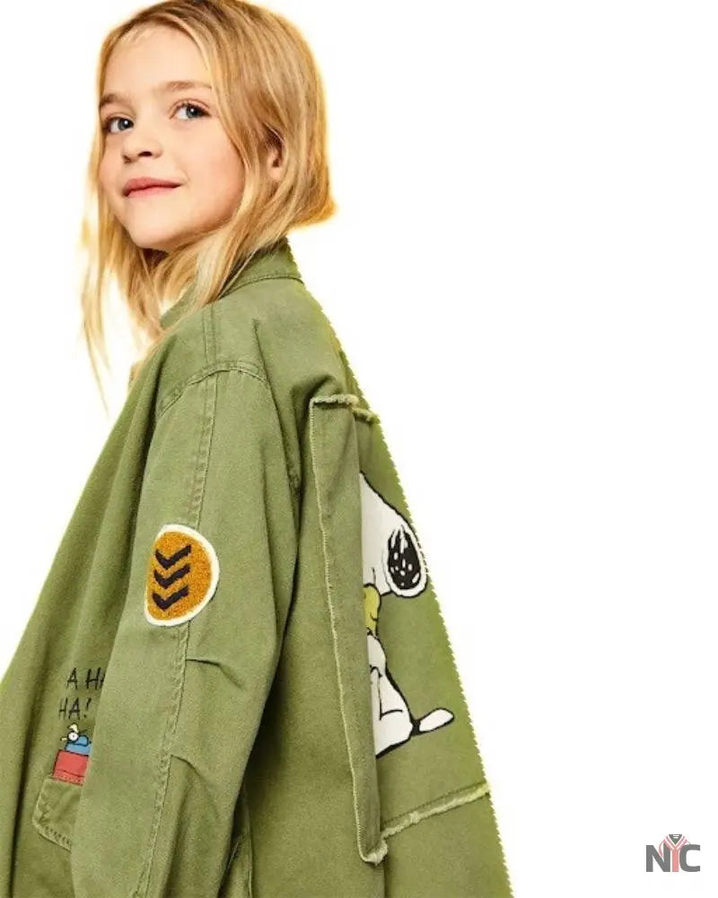 Snoopy Military Patch Jacket Clanton Jacket