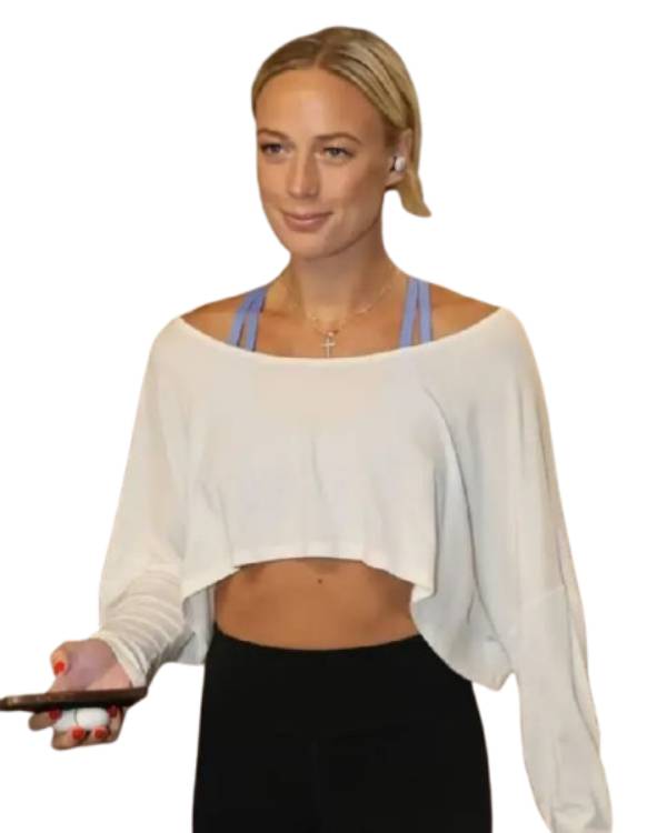 Sophie Cunningham Indiana Fever Off The Shoulder Crop Top Clanton Jacket