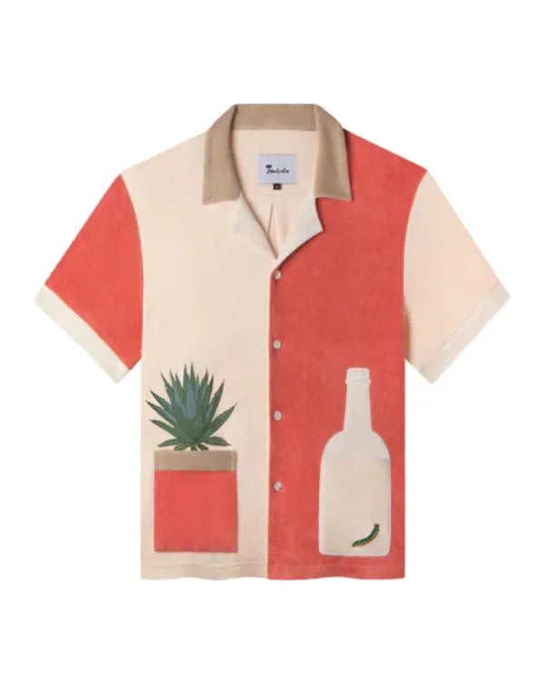 Southern Charm S11 Austen Kroll Pink Beige Cabana Shirt