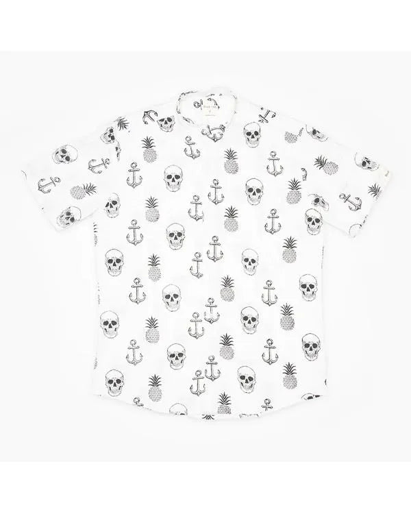 Southern Charm S11 White Pirate Printed Shirt