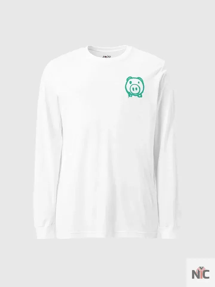 Squid Game Attention Long Sleeve White T-Shirt Clanton Jacket