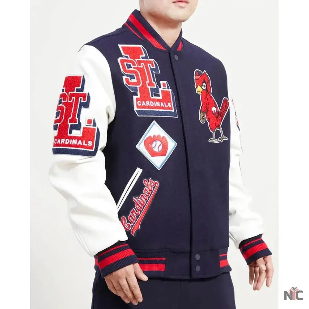 St Louis Cardinals Mash Up Varsity Jacket Clanton Jacket