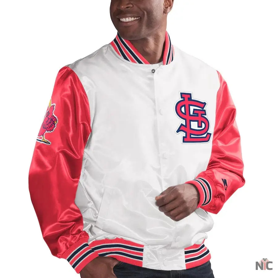 St Louis Cardinals The Legend White Satin Jacket Clanton Jacket