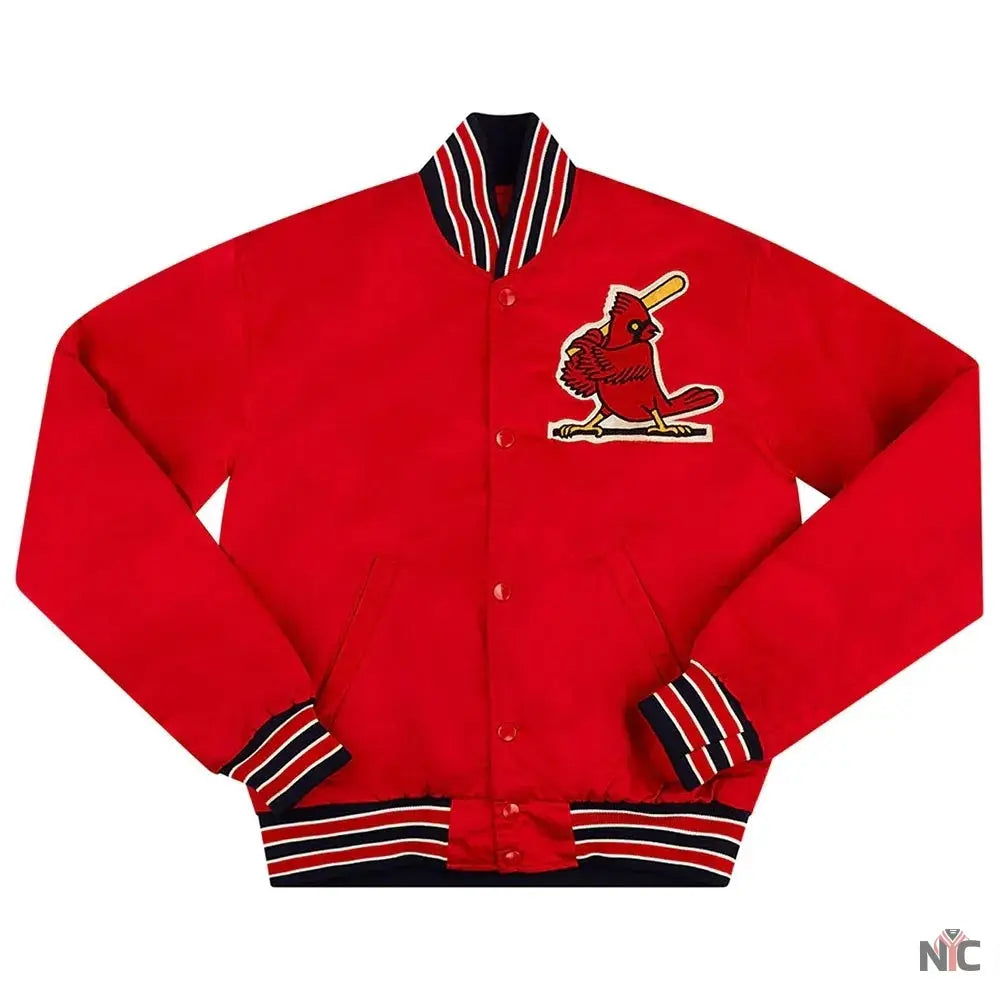 St. Louis Cardinals 1990’s Varsity Satin Jacket Clanton Jacket