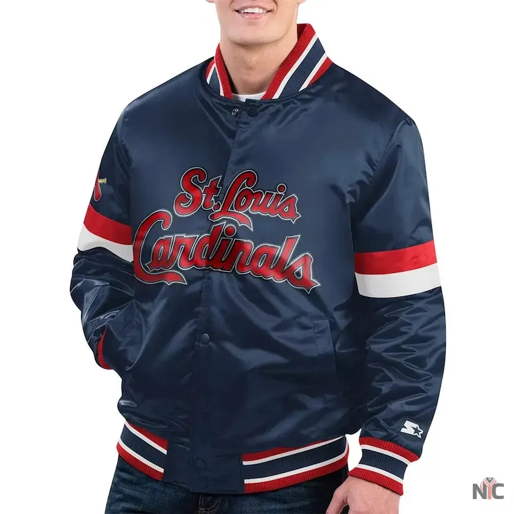 St. Louis Cardinals Home Game Satin Jacket Clanton Jacket