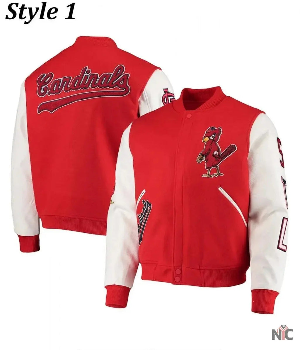 St. Louis Cardinals Letterman Two Tone Jacket Clanton Jacket