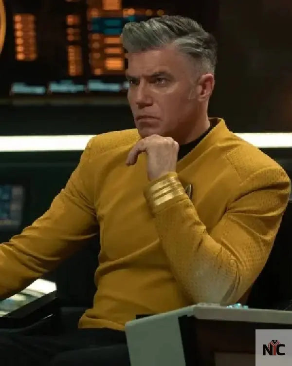 Star Trek Strange New Worlds Anson Mount Yellow Shirt Clanton Jacket