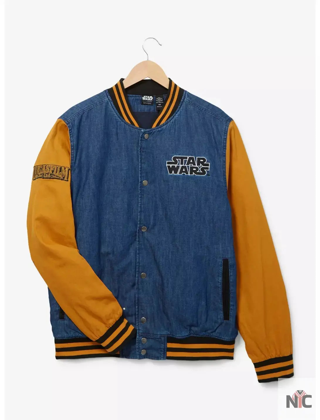 Star Wars Logo Denim Varsity Jacket Clanton Jacket