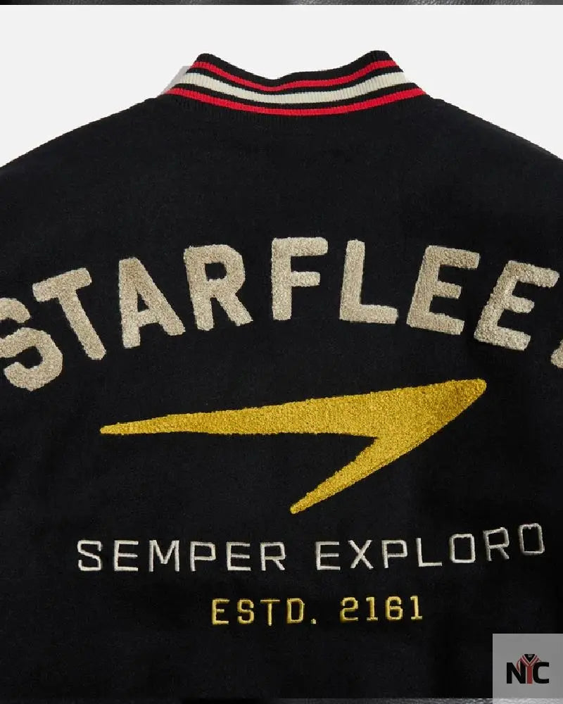 Starfleet Varsity Black Jacket Clanton Jacket