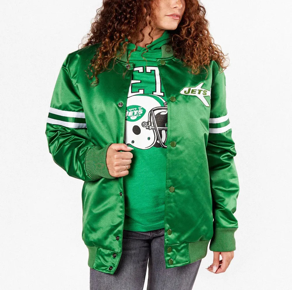 Starter New York Jets Heavyweight Satin Jacket