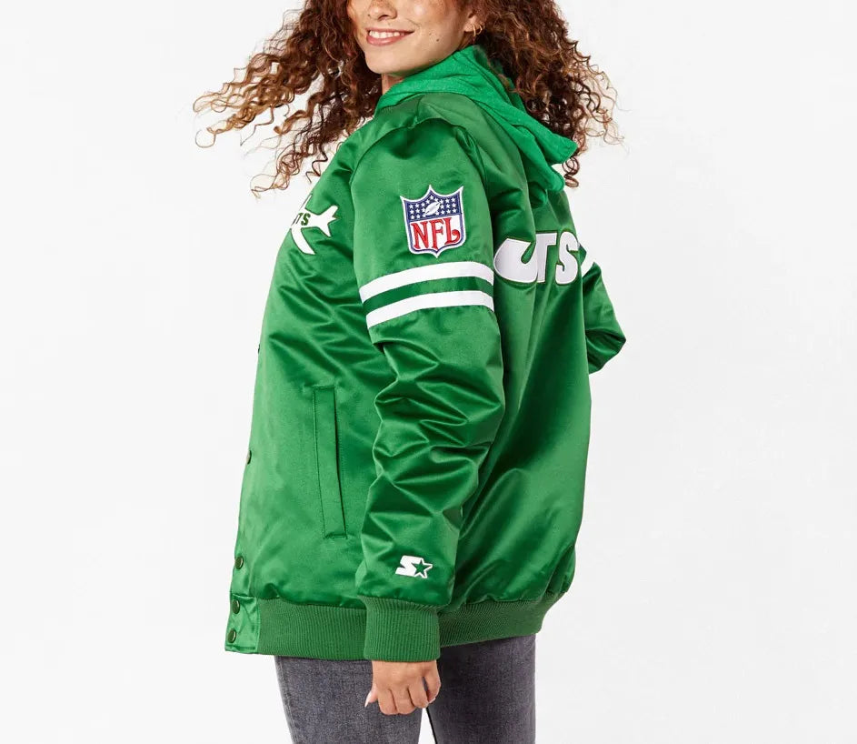 Starter New York Jets Heavyweight Satin Jacket