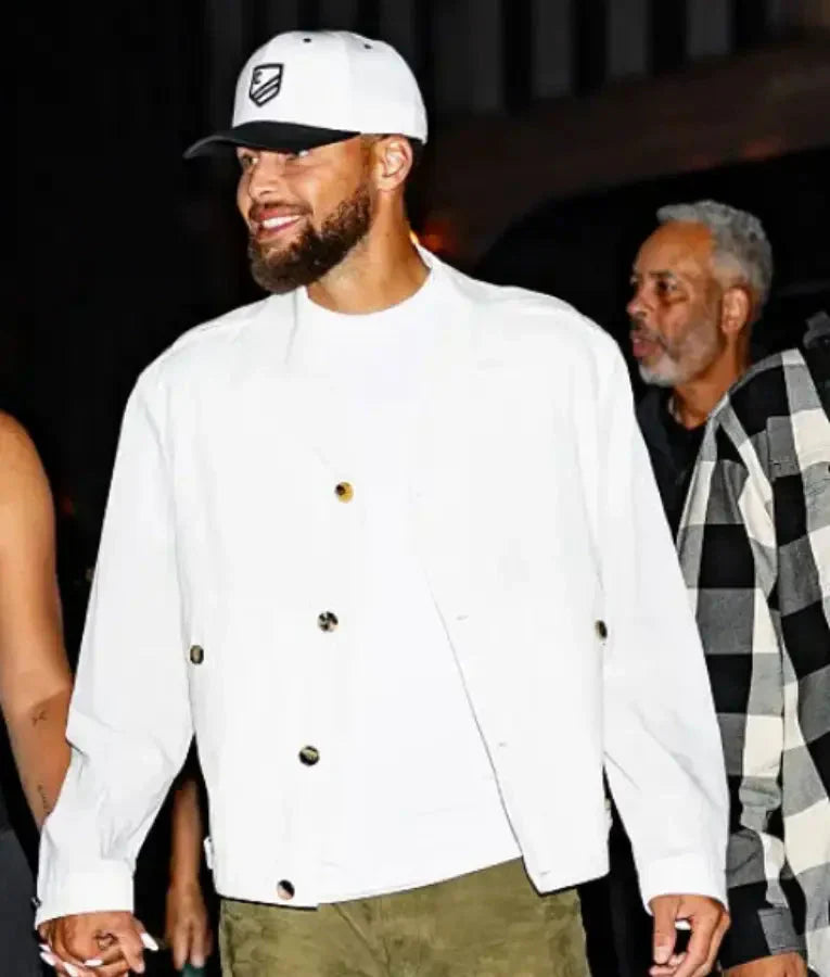 Stephen Curry NYC 2025 White Jacket USA Jackets